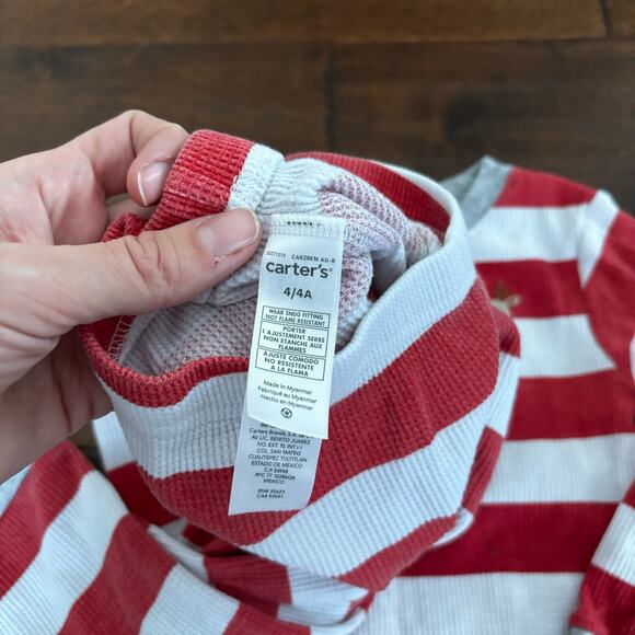 Carters Pajamas Boys size 4 / 4A winter Christmas - Picture 9 of 10